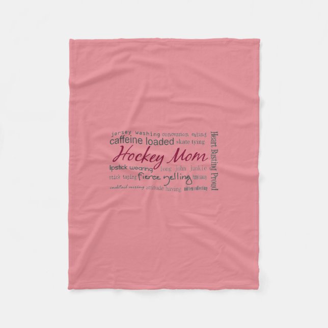 Hockey Mom - Collage Fleece Blanket (Front)