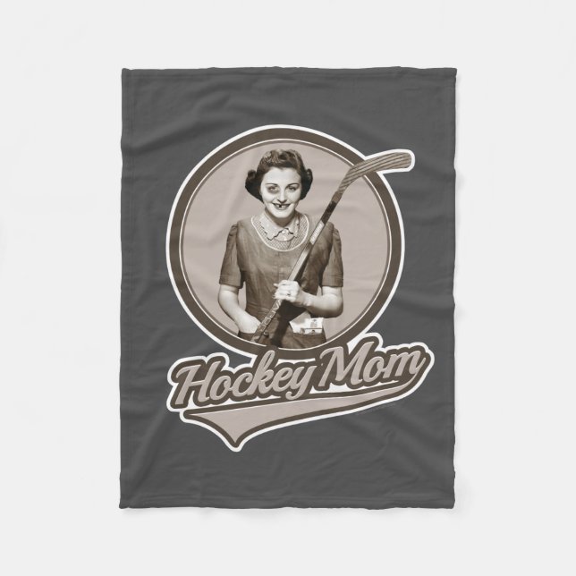 Hockey Mom Fleece Blanket (Front)