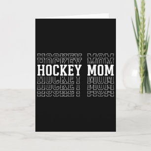 Hockey Mom Funny Layered Text Mother Mama Coach _1 Card