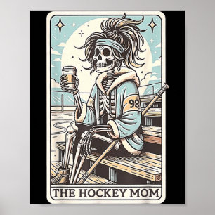 Hockey Mom Funny Skeleton Card Poster