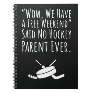 Hockey Mom Gifts Kids Dad Grandpa Grandma Notebook