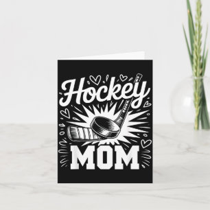 Hockey Mom Heart Family Mothers Day Hockey Lover Card