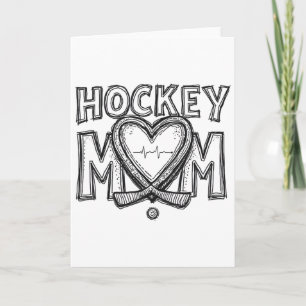 Hockey Mom Heartbeat Card