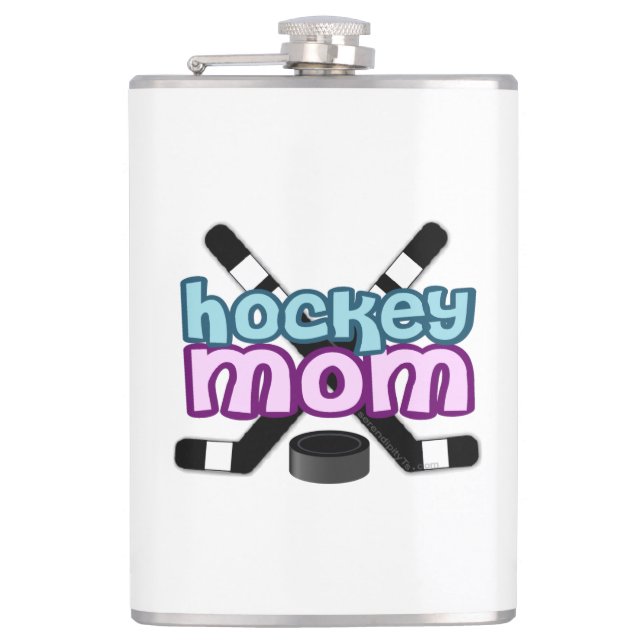 Hockey Mom Hip Flask (Front)