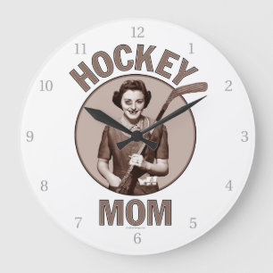 Hockey Mom Large Clock