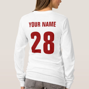 Hockey Mom Name & Number Back Print Tee