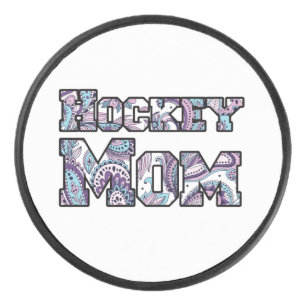 Hockey Mom Paisley Puck