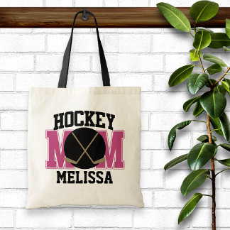 Hockey Mom Personalized (PINK) Tote Bag