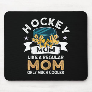 Hockey Mom - Retro Hockey Player Ice Hockey  Mouse Pad
