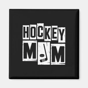 Hockey Mom Retro Women Hockey Lover Mommy Mom Moth Magnet