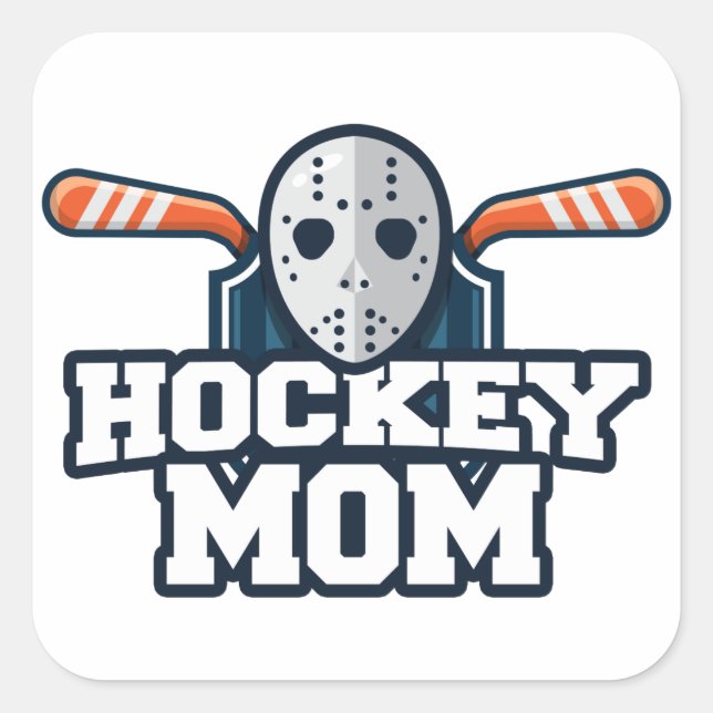Hockey Mom Square Sticker (Front)