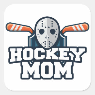 Hockey Mom Square Sticker