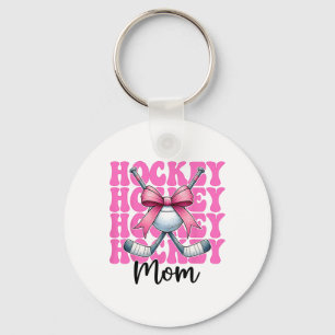 Hockey Mom Street Hockey Mom Mama Mother's Day Coq Keychain