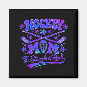Hockey Mom The Struggle Is Real Goalie Mask Sticks Magnet