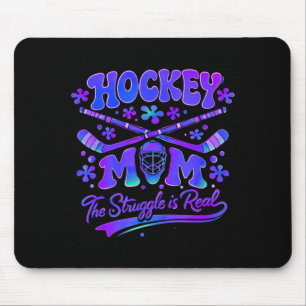 Hockey Mom The Struggle Is Real Goalie Mask Sticks Mouse Pad