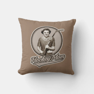 Hockey Mom Throw Pillow