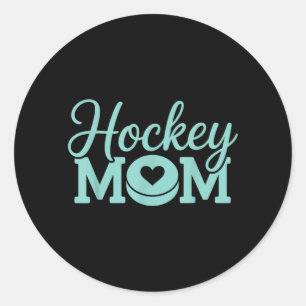 Hockey Mom Women Ice Hockey Player Ice Hockey 1 Classic Round Sticker