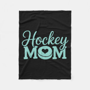 Hockey Mom Women Ice Hockey Player Ice Hockey 1 Fleece Blanket