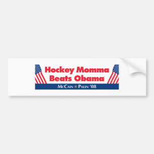 Hockey Momma Beats Obama Bumper Sticker