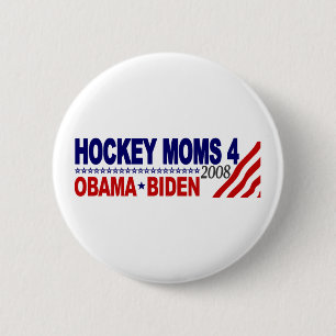 Hockey Moms for Obama Biden 2 Inch Round Button
