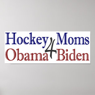 Hockey Moms for Obama Biden Poster