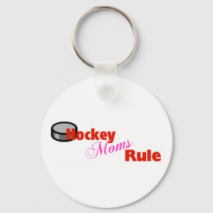 Hockey Moms Rule Keychain
