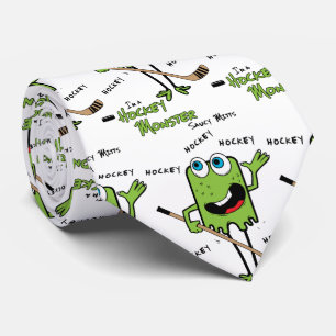 Hockey Monster Green Tie