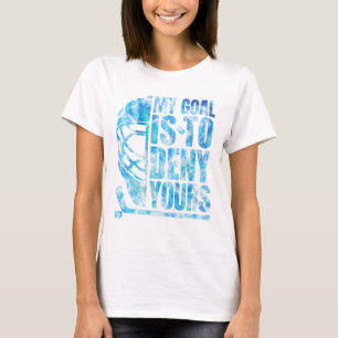 Hockey My Goal Is To Deny Yours Funny Goalie Boys T-Shirt