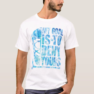 Hockey My Goal Is To Deny Yours Funny Goalie Boys T-Shirt