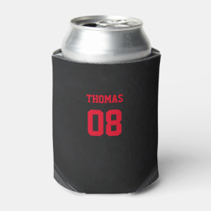 Hockey Name and Number Personalized Can Cooler