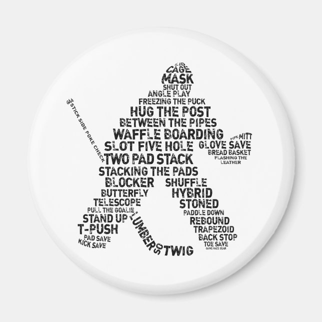 Hockey Netminder Magnet (Front)