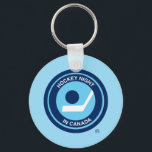 Hockey Night in Canada Retro Logo Keychain<br><div class="desc">The Hockey Night in Canada logo used until 1998. Hockey Night in Canada is the branding used for Canadian television presentations of the National Hockey League. While the name has been used for all NHL broadcasts on CBC Television (regardless of the time of day), Hockey Night in Canada is primarily...</div>
