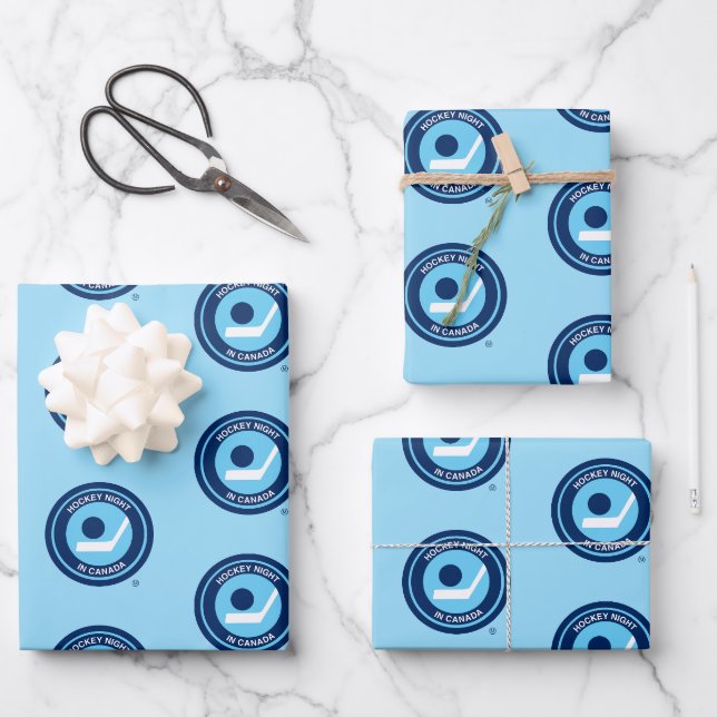 Hockey Night in Canada Retro Logo Wrapping Paper Sheet (Front)