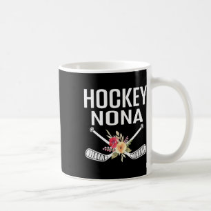 Hockey Nona Cute Mothers Day Flower Coffee Mug