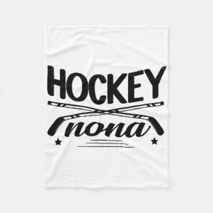 Hockey Nona Funny Nona Hockey Player Fleece Blanket