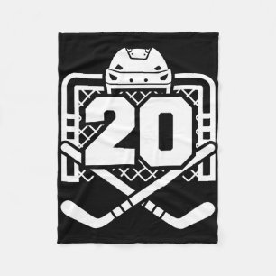 Hockey Number 20 Jersey Funny Hockey Player Game D Fleece Blanket