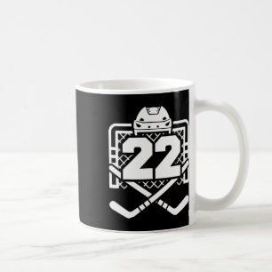Hockey Number 22 Jersey Funny Hockey Player Game D Coffee Mug