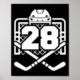 Hockey Number 28 Jersey Funny Hockey Player Game D Poster