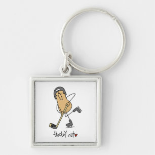 Hockey Nut T-shirts and Gifts Keychain