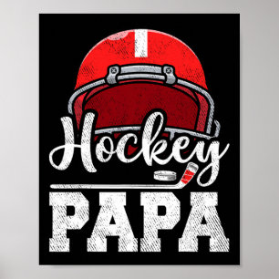 Hockey Papa Hockey Player Game Day Father's Day  Poster