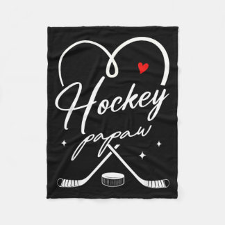 Hockey Papaw Hockey Player Family Matching 1 Fleece Blanket