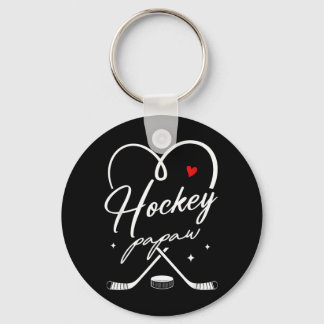 Hockey Papaw Hockey Player Family Matching 1 Keychain