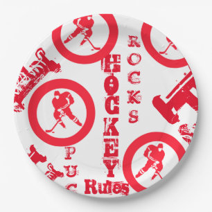 Hockey     paper plate
