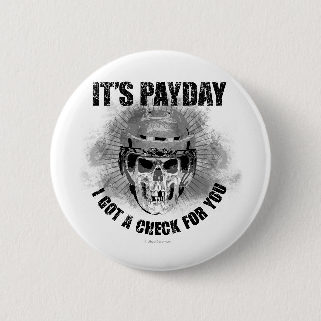 Hockey Payday 2 Inch Round Button (Front)