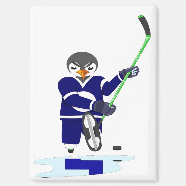 Hockey Penguin Magnet (Front)