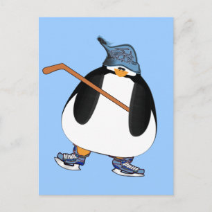 Hockey Penguin Postcard