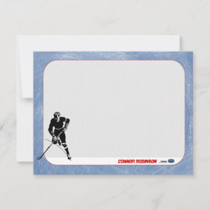 Hockey Personalized Note Cards