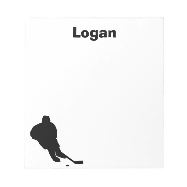 Hockey Personalized Notepad (Front)
