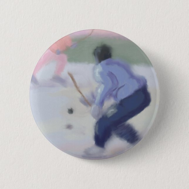 Hockey Play 2 Inch Round Button (Front)