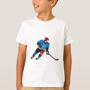 Hockey Player 4th Of July Cool Patriotic American T-Shirt